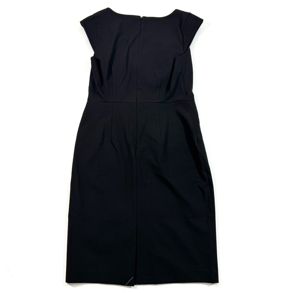 Ann Taylor Scoop Neck Dress Bi Stretch Black Office - Picture 3 of 8